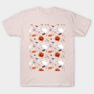 Halloween cute orange pattern T-Shirt